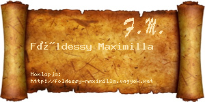 Földessy Maximilla névjegykártya